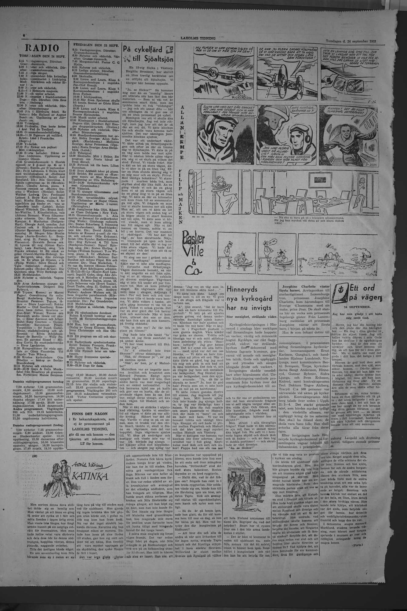 Laholms Tidning Torsdag 24 september 1953, sida 6