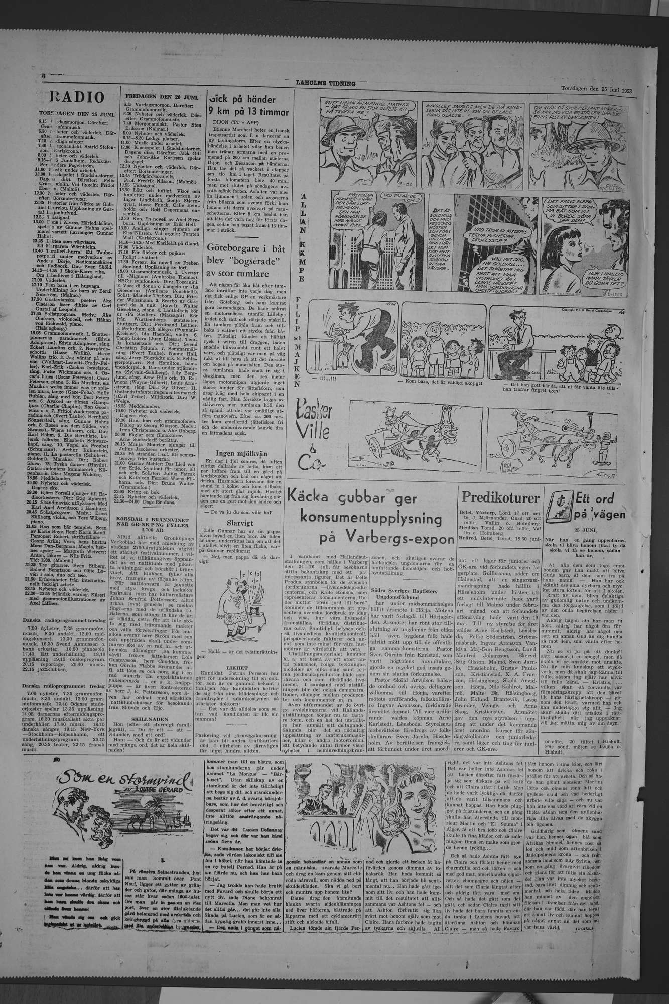 Laholms Tidning Torsdag 25 juni 1953, sida 6