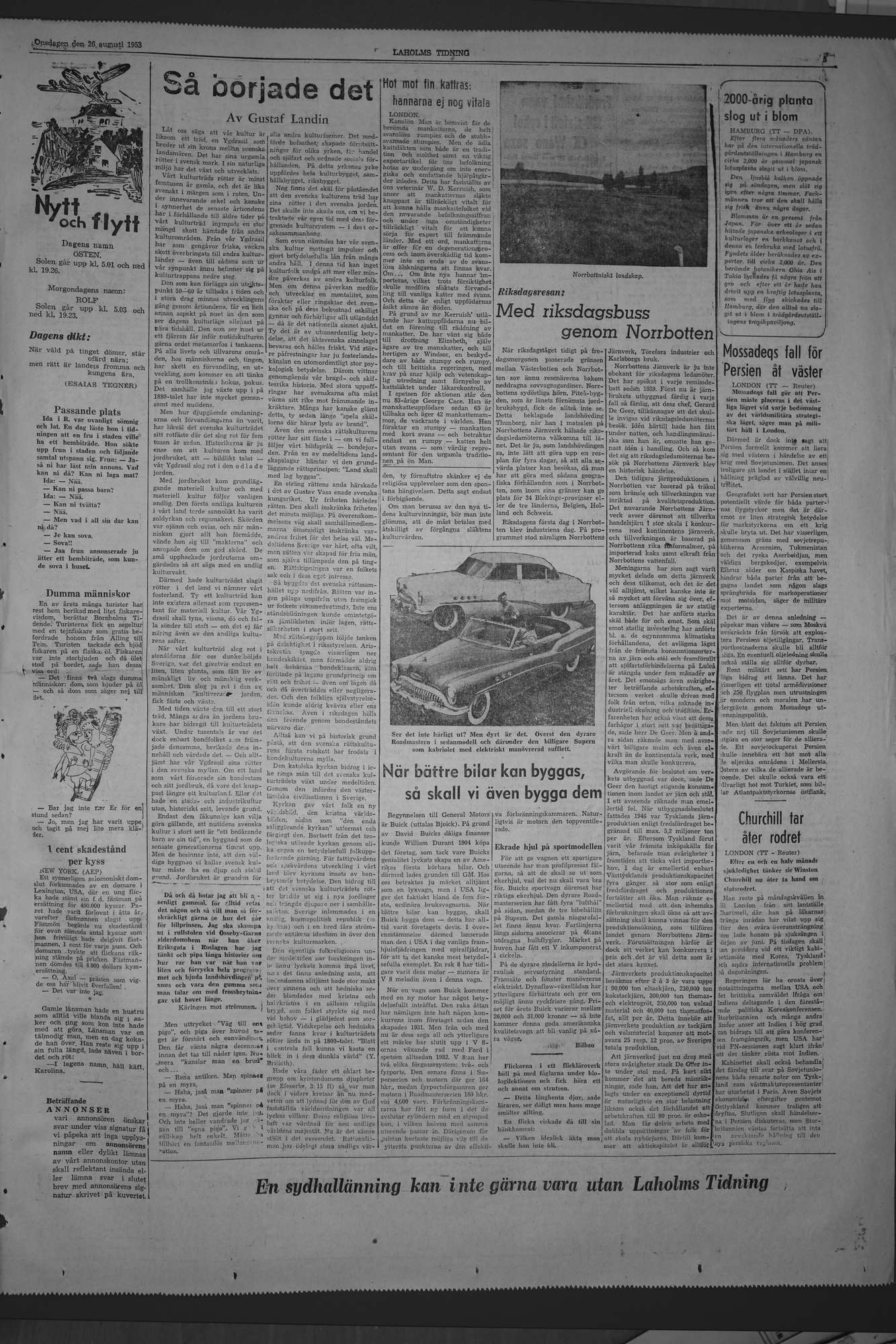 Laholms Tidning Onsdag 26 augusti 1953, sida 5