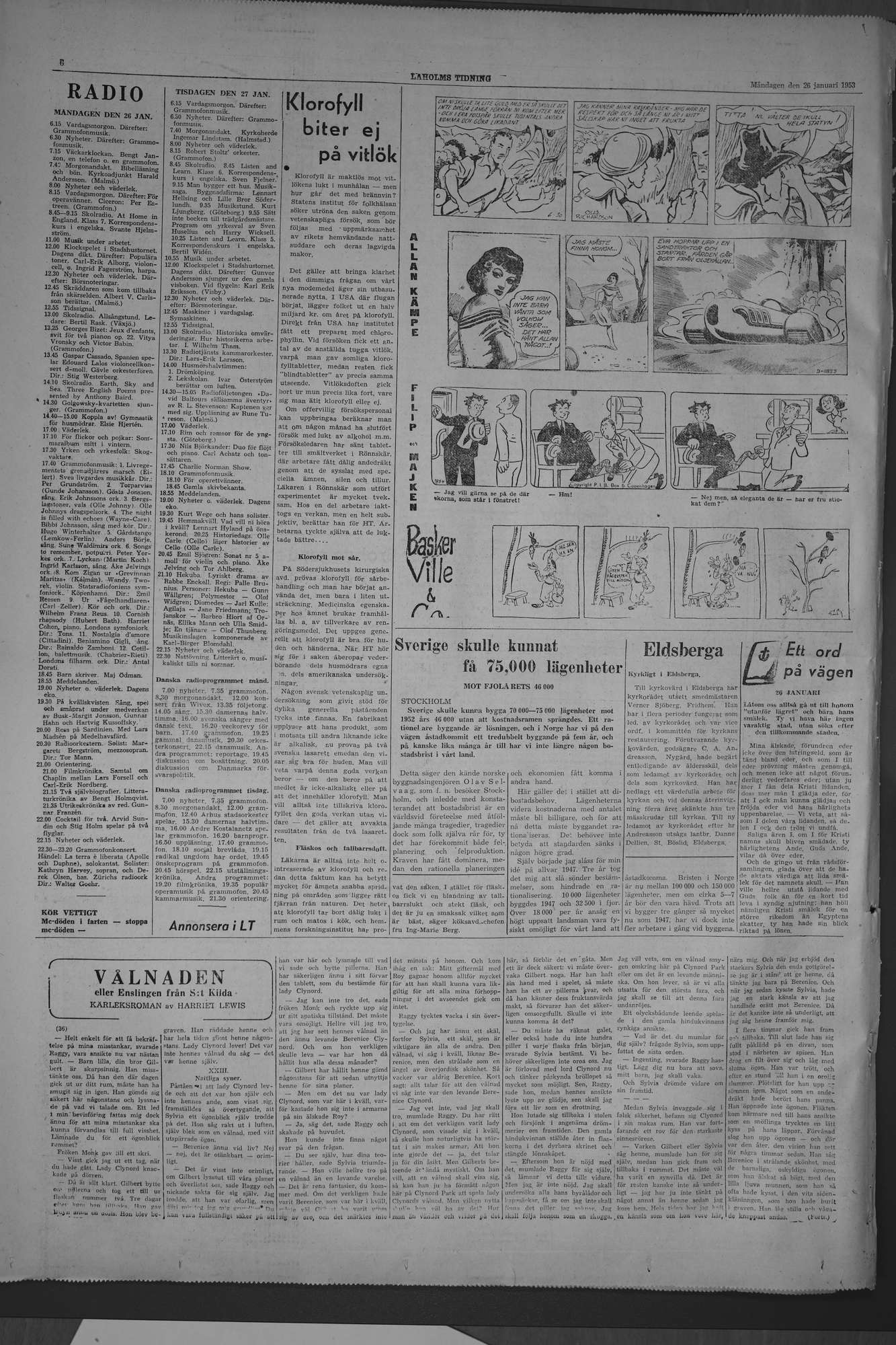 Laholms Tidning Måndag 26 januari 1953, sida 6