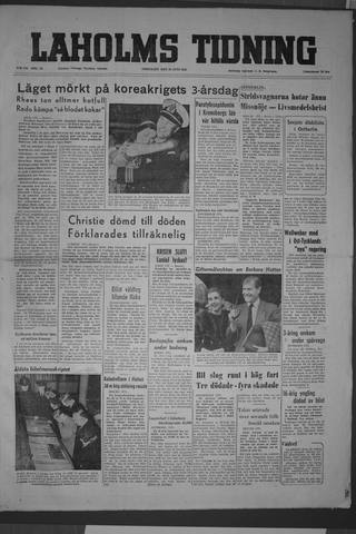 Förstasidan, Fredag 26 juni 1953