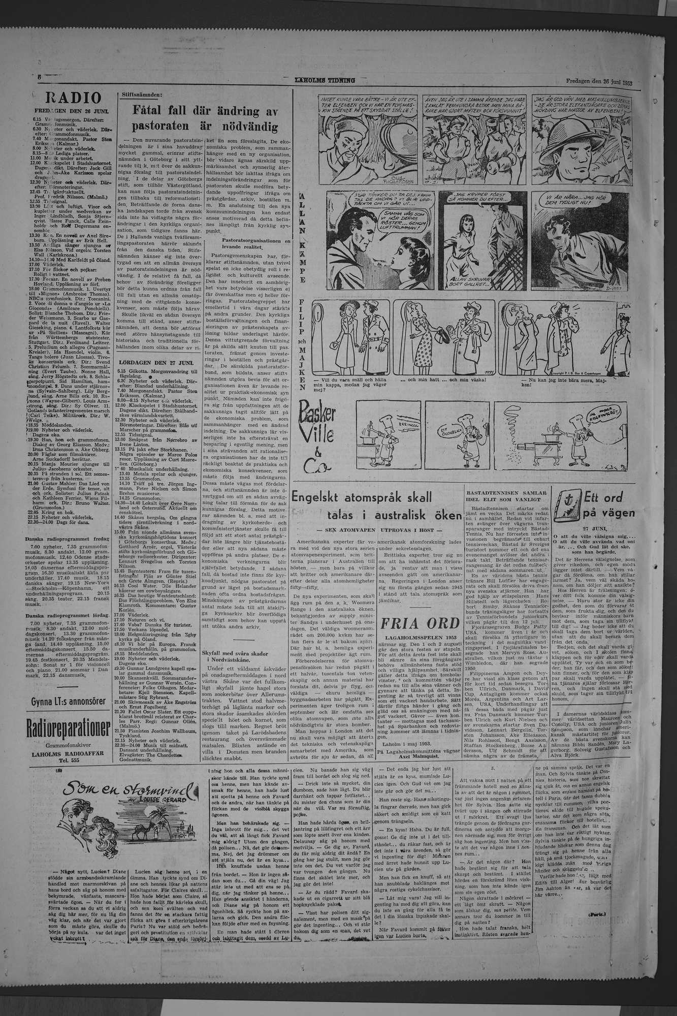 Laholms Tidning Fredag 26 juni 1953, sida 6