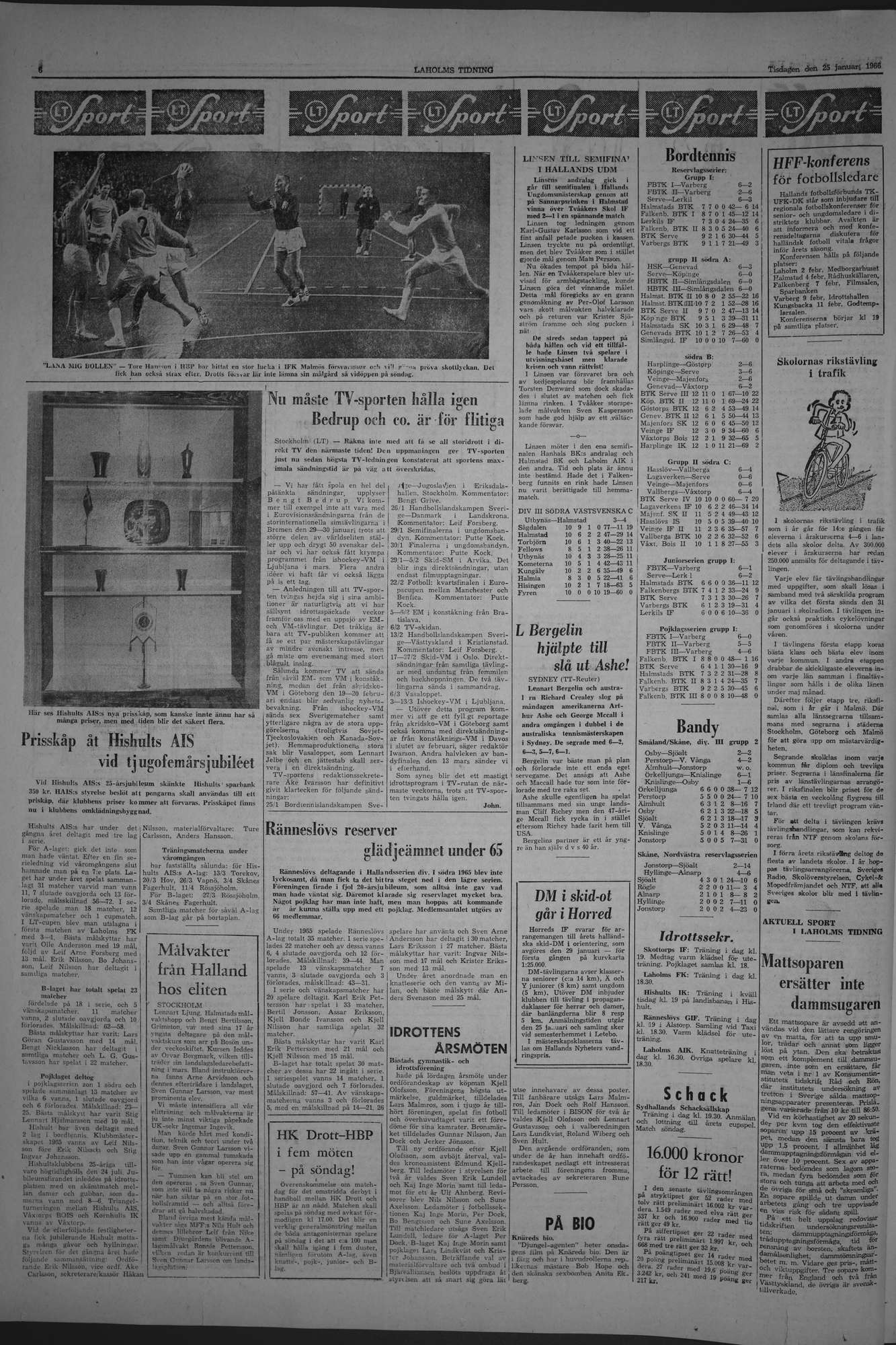 Laholms Tidning Tisdag 25 januari 1966, sida 6