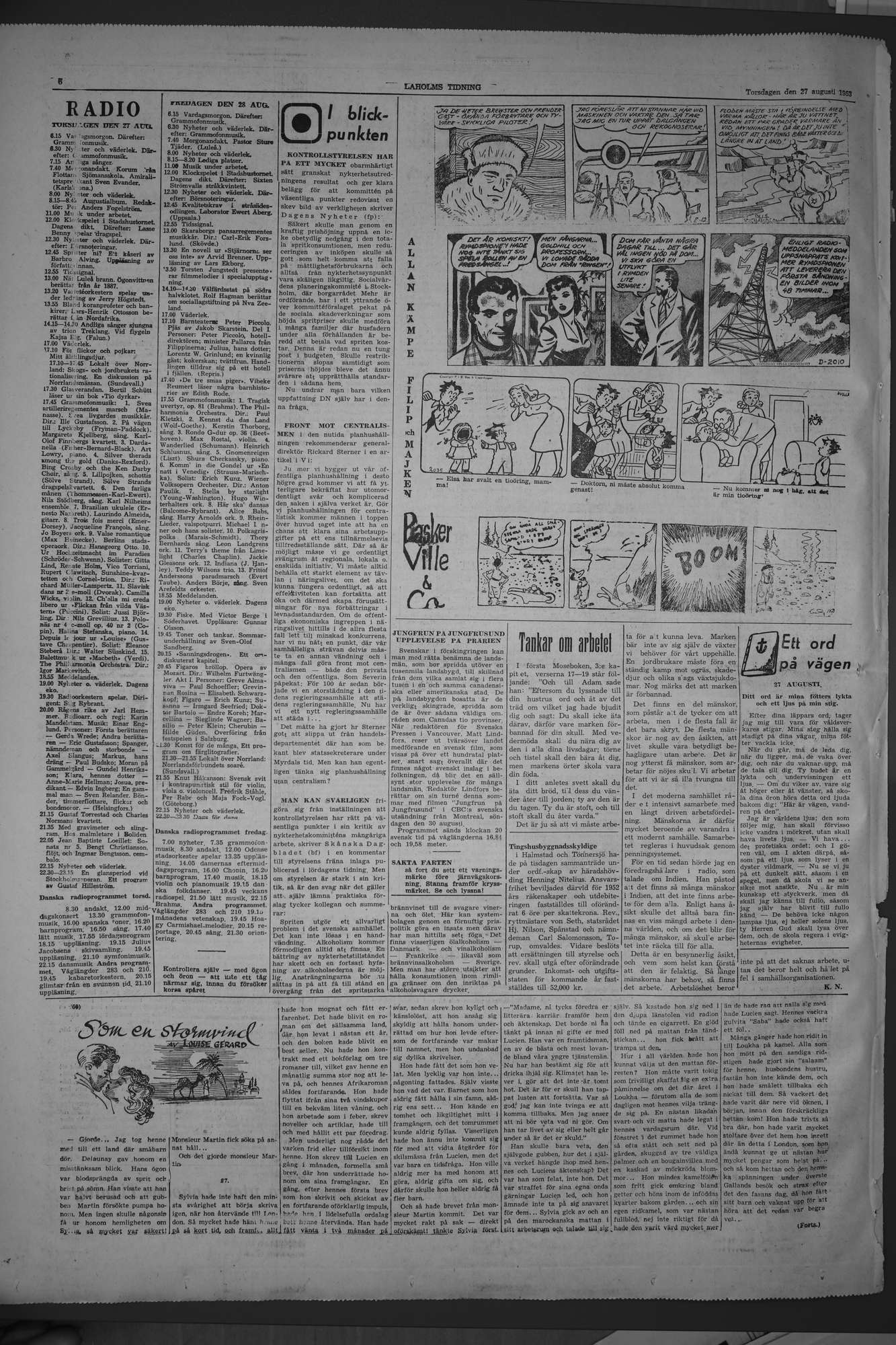 Laholms Tidning Torsdag 27 augusti 1953, sida 6