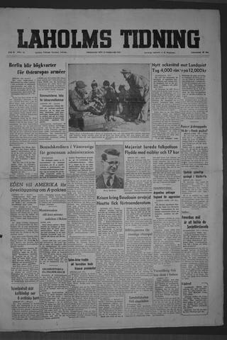 Förstasidan, Fredag 27 februari 1953
