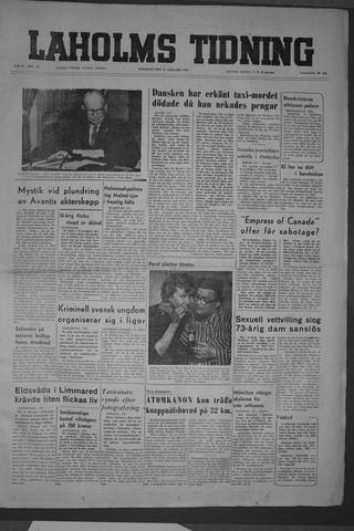 Förstasidan, Tisdag 27 januari 1953