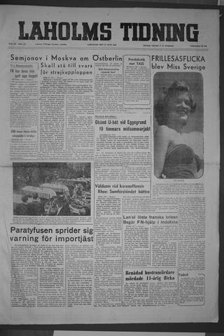 Förstasidan, Lördag 27 juni 1953