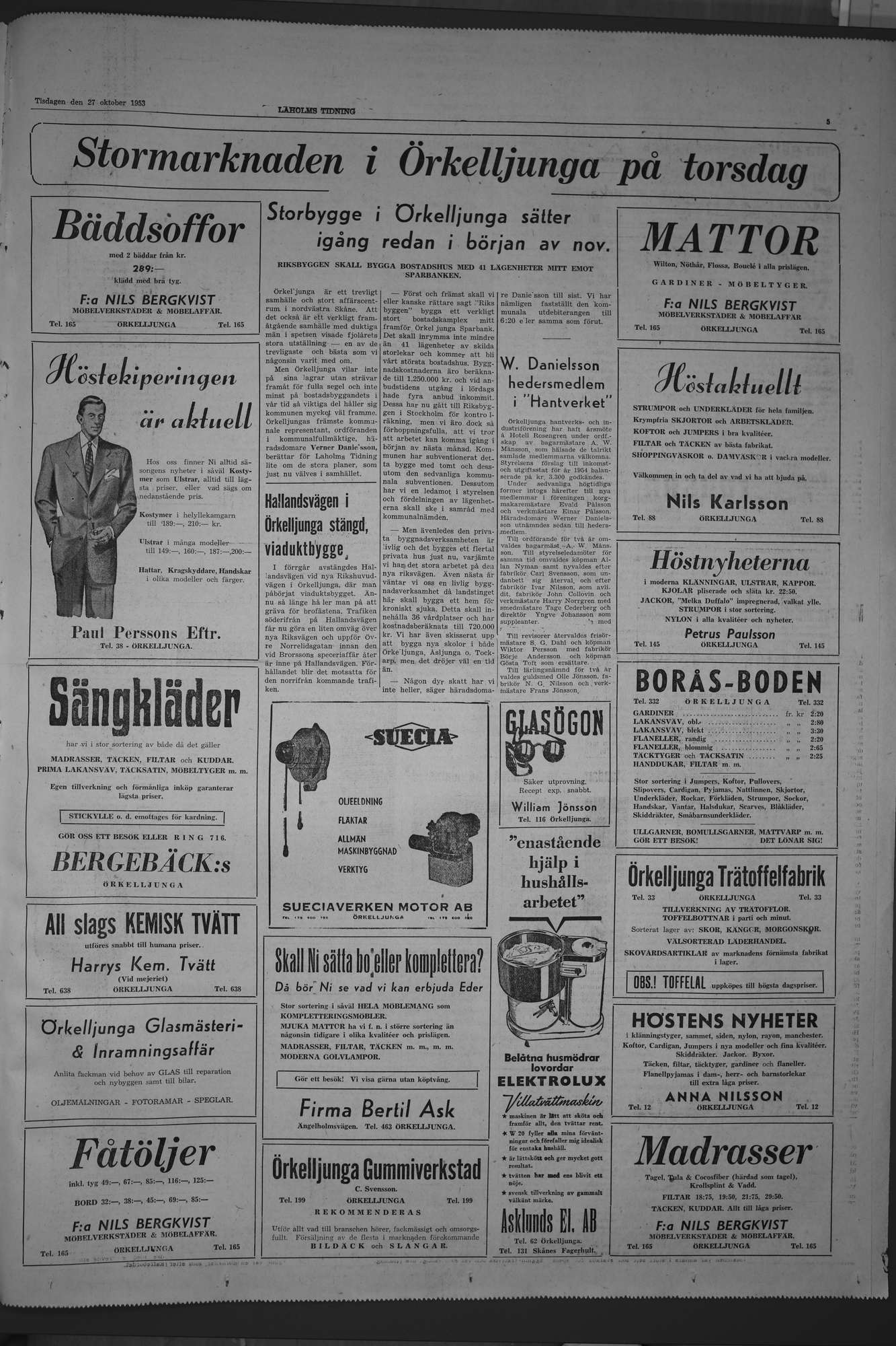 Laholms Tidning Tisdag 27 oktober 1953, sida 5