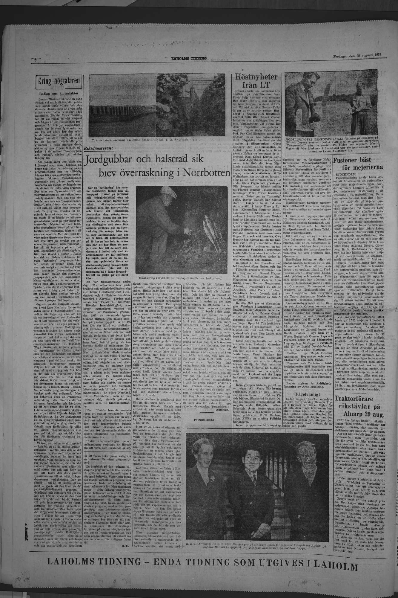 Laholms Tidning Fredag 28 augusti 1953, sida 6