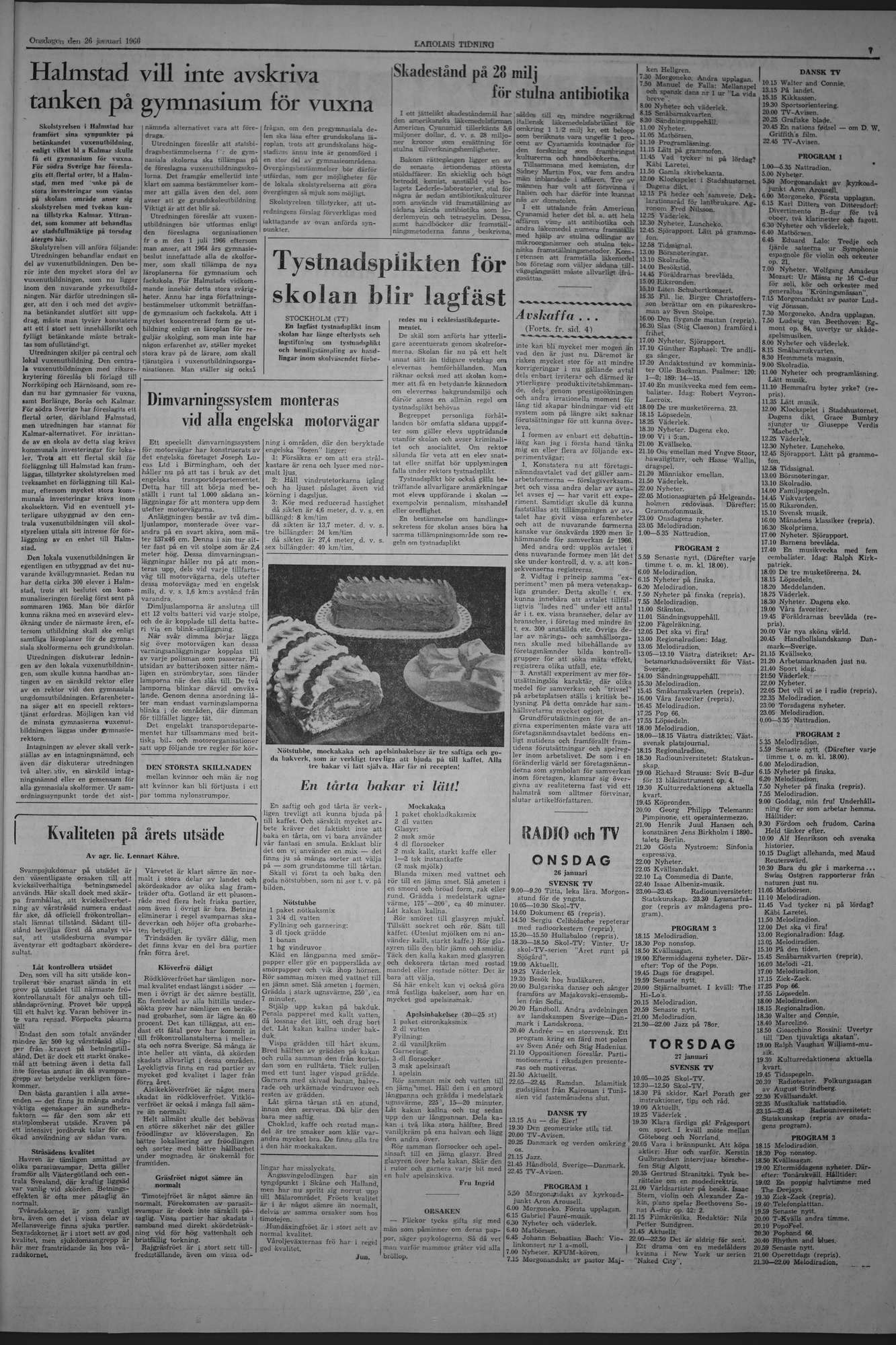 Laholms Tidning Onsdag 26 januari 1966, sida 7