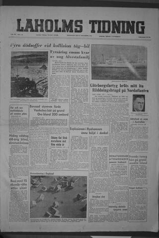 Förstasidan, Måndag 28 december 1953