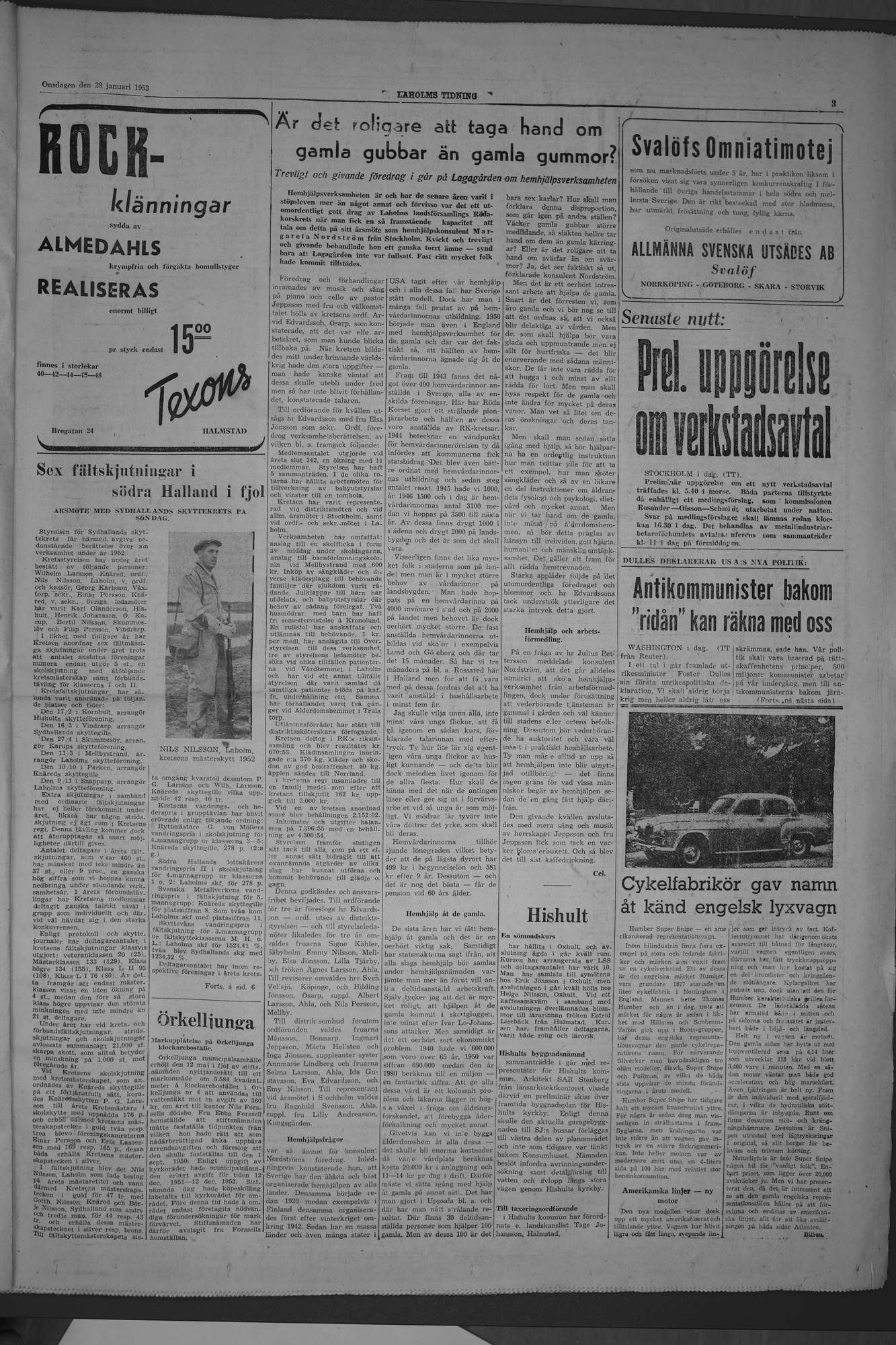 Laholms Tidning Onsdag 28 januari 1953, sida 3