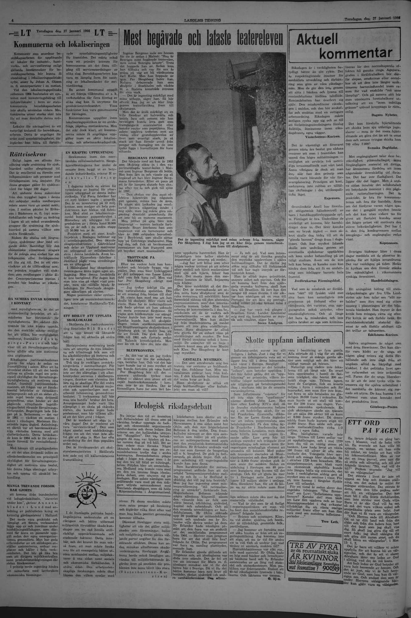 Laholms Tidning Torsdag 27 januari 1966, sida 4