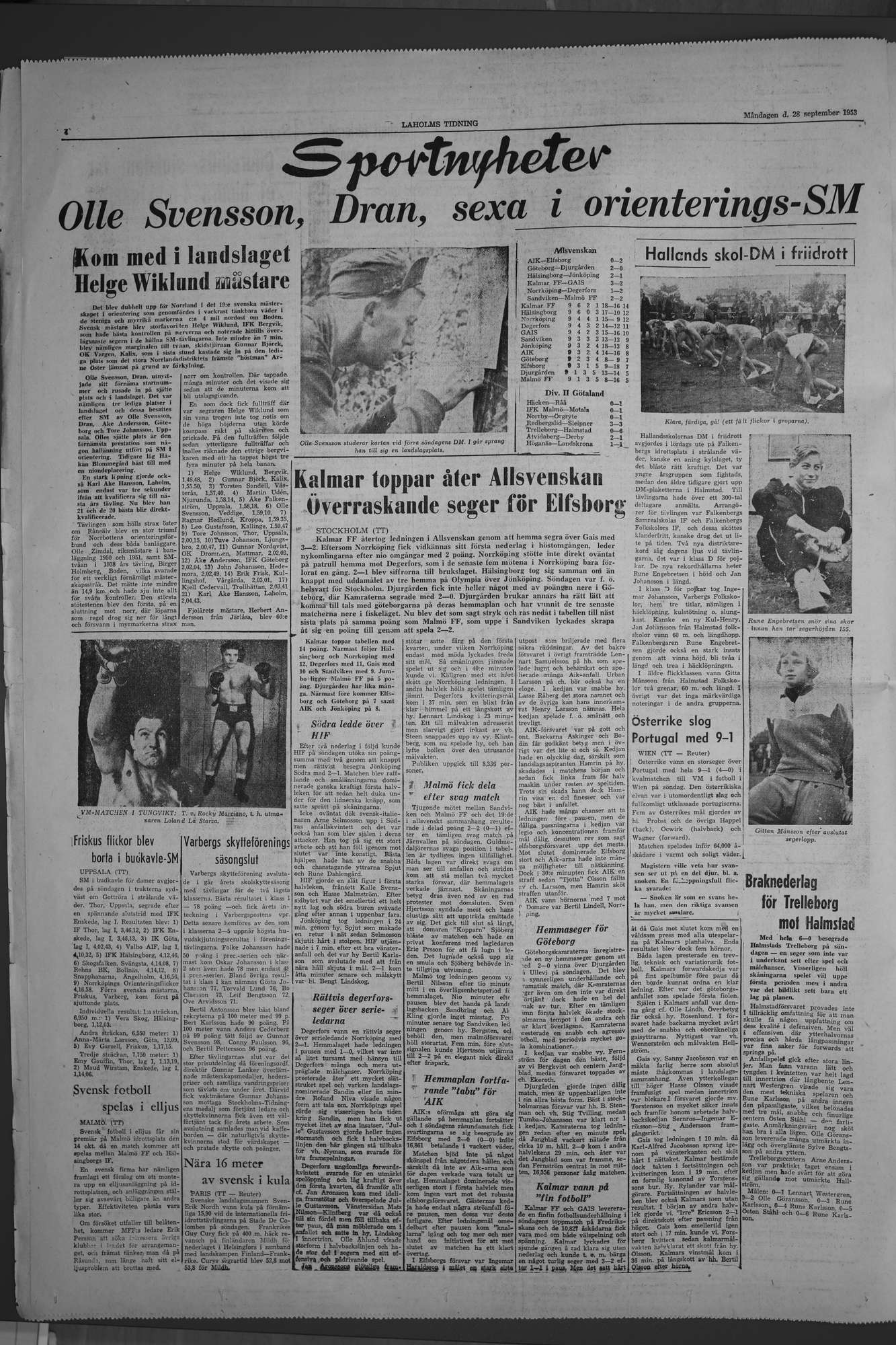 Laholms Tidning Måndag 28 september 1953, sida 4