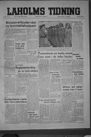 Förstasidan, Onsdag 29 april 1953