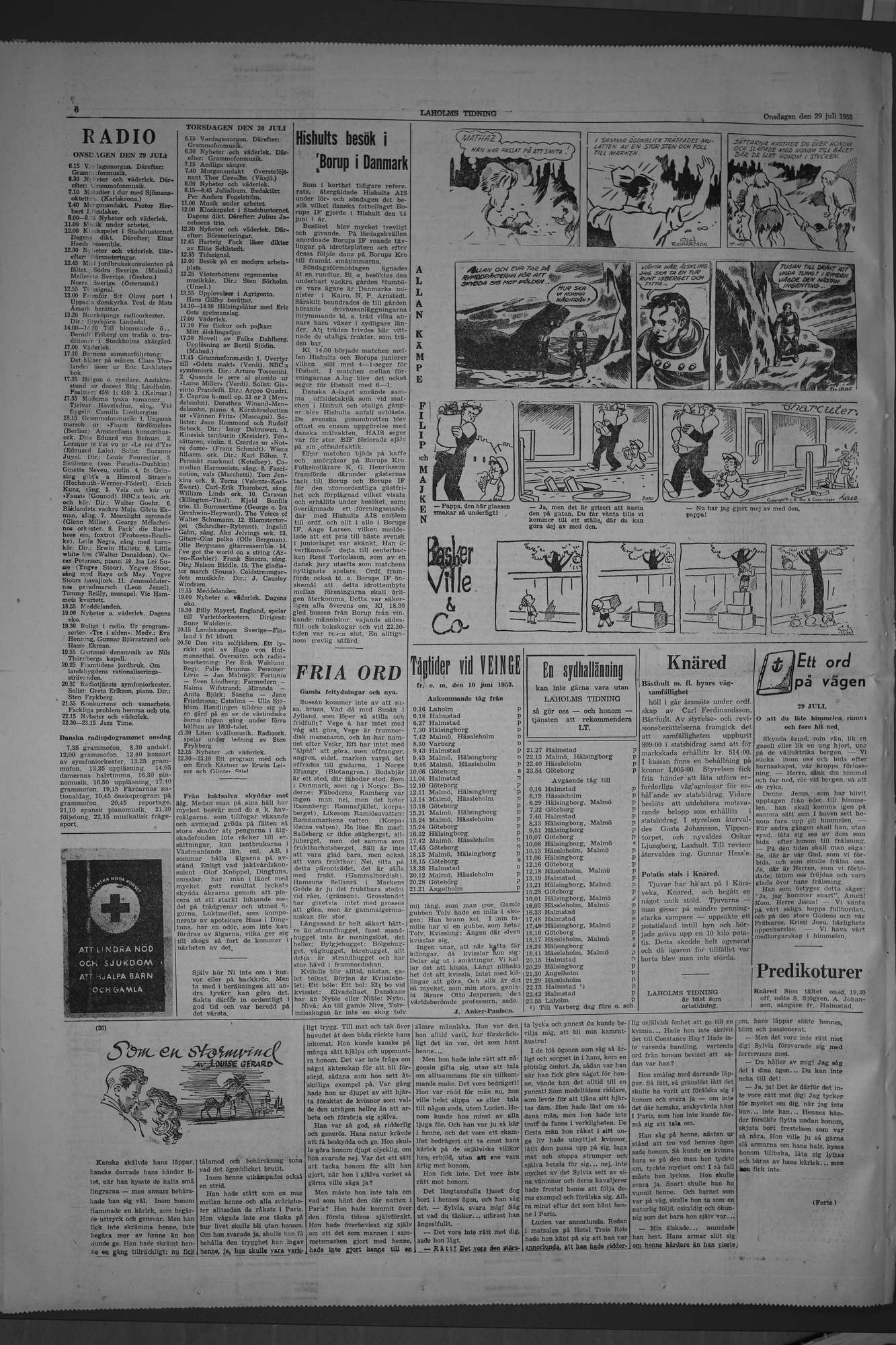 Laholms Tidning Onsdag 29 juli 1953, sida 8