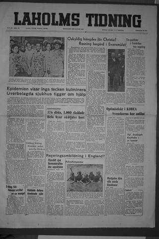 Förstasidan, Måndag 29 juni 1953