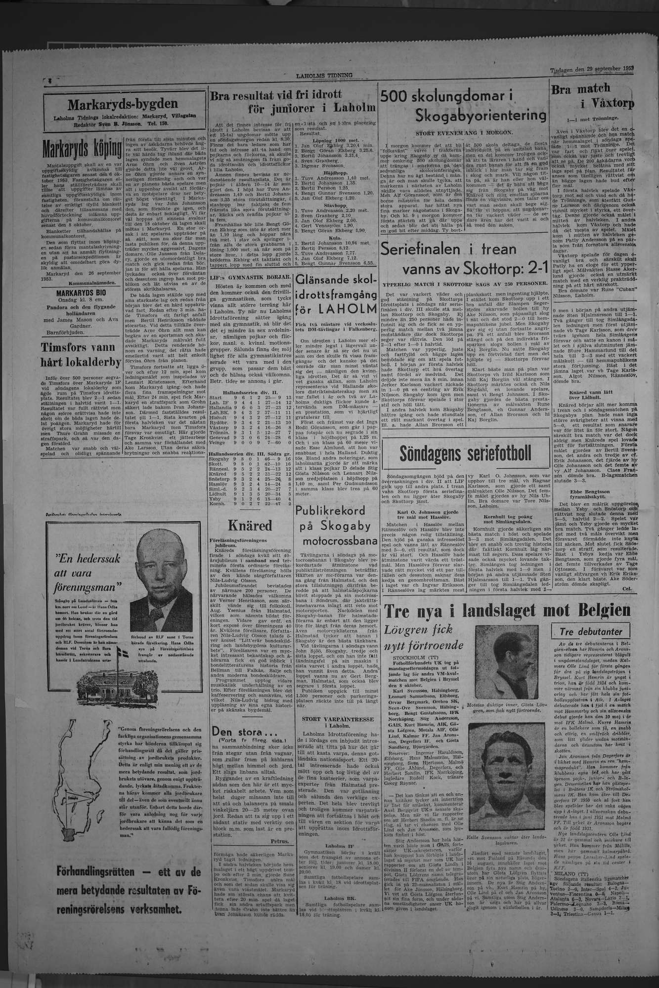 Laholms Tidning Tisdag 29 september 1953, sida 4