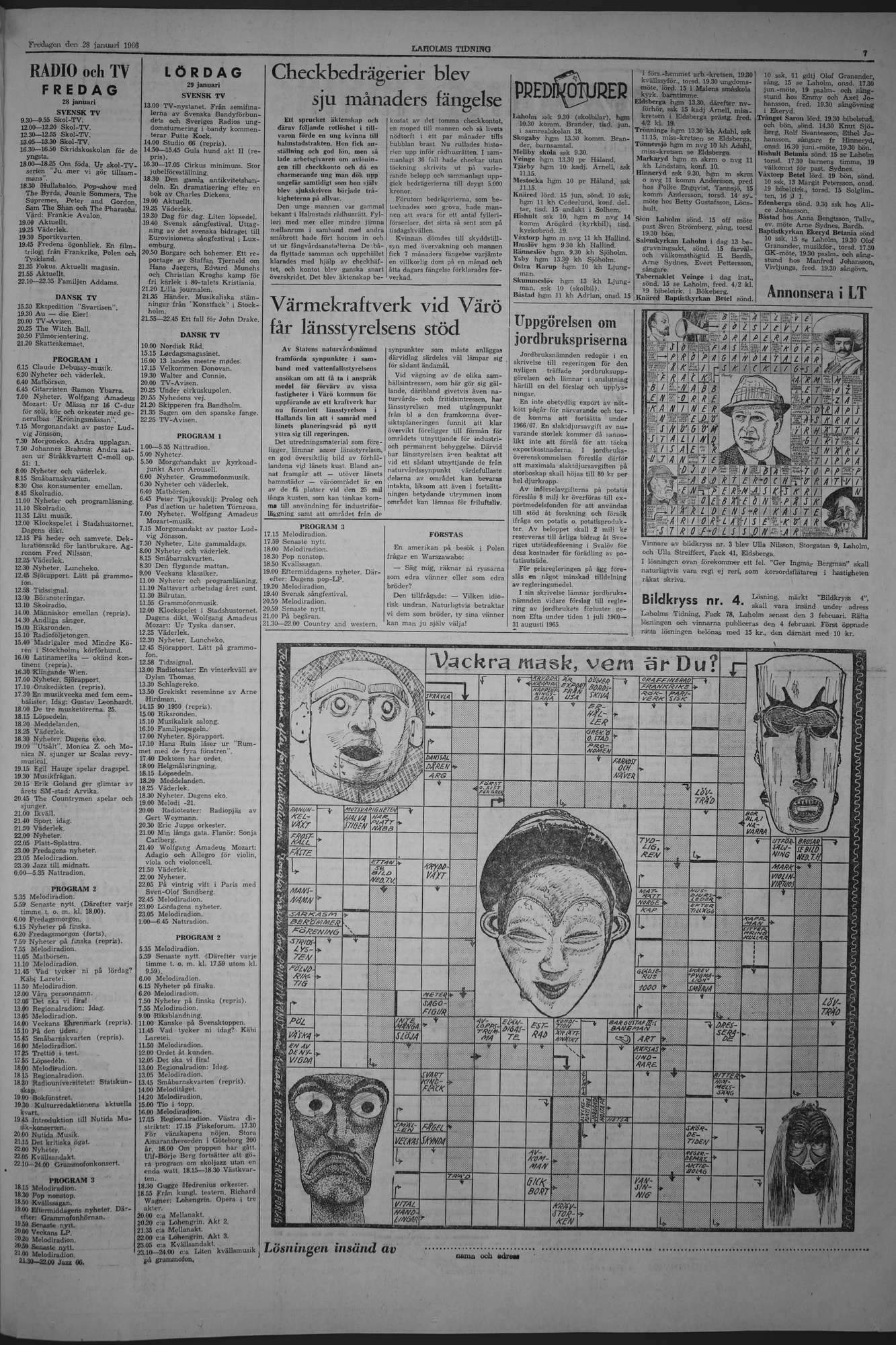 Laholms Tidning Fredag 28 januari 1966, sida 7