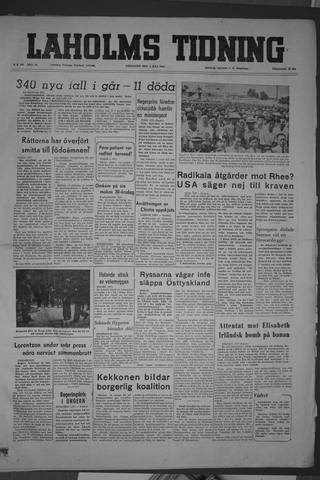 Förstasidan, Fredag 3 juli 1953