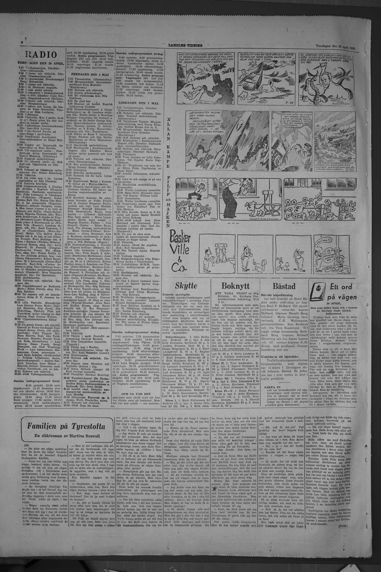 Laholms Tidning Torsdag 30 april 1953, sida 8