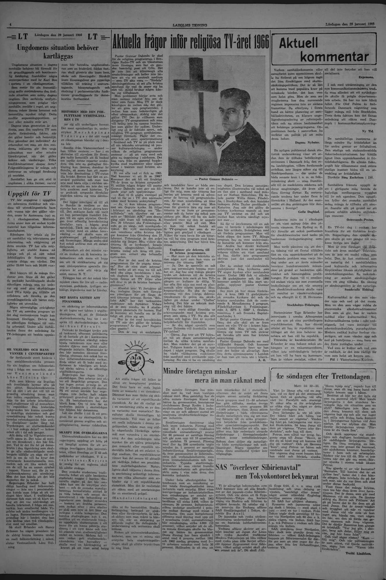 Laholms Tidning Lördag 29 januari 1966, sida 4