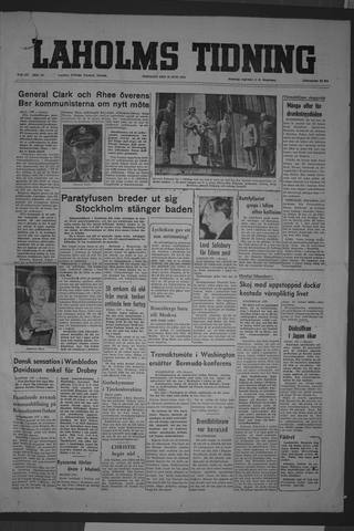 Förstasidan, Tisdag 30 juni 1953