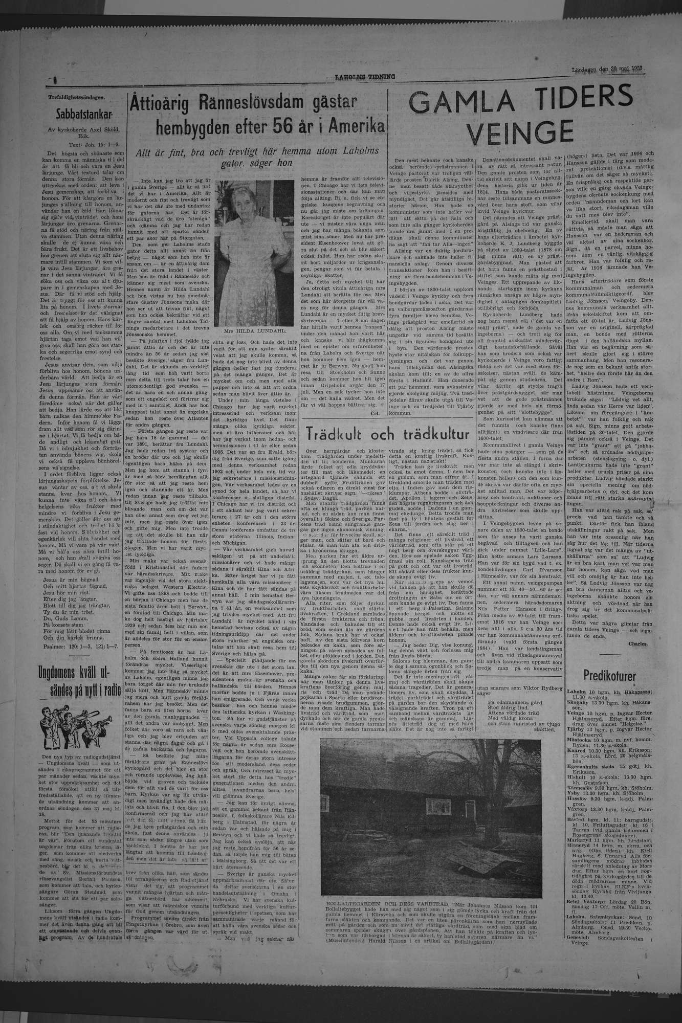 Laholms Tidning Lördag 30 maj 1953, sida 6