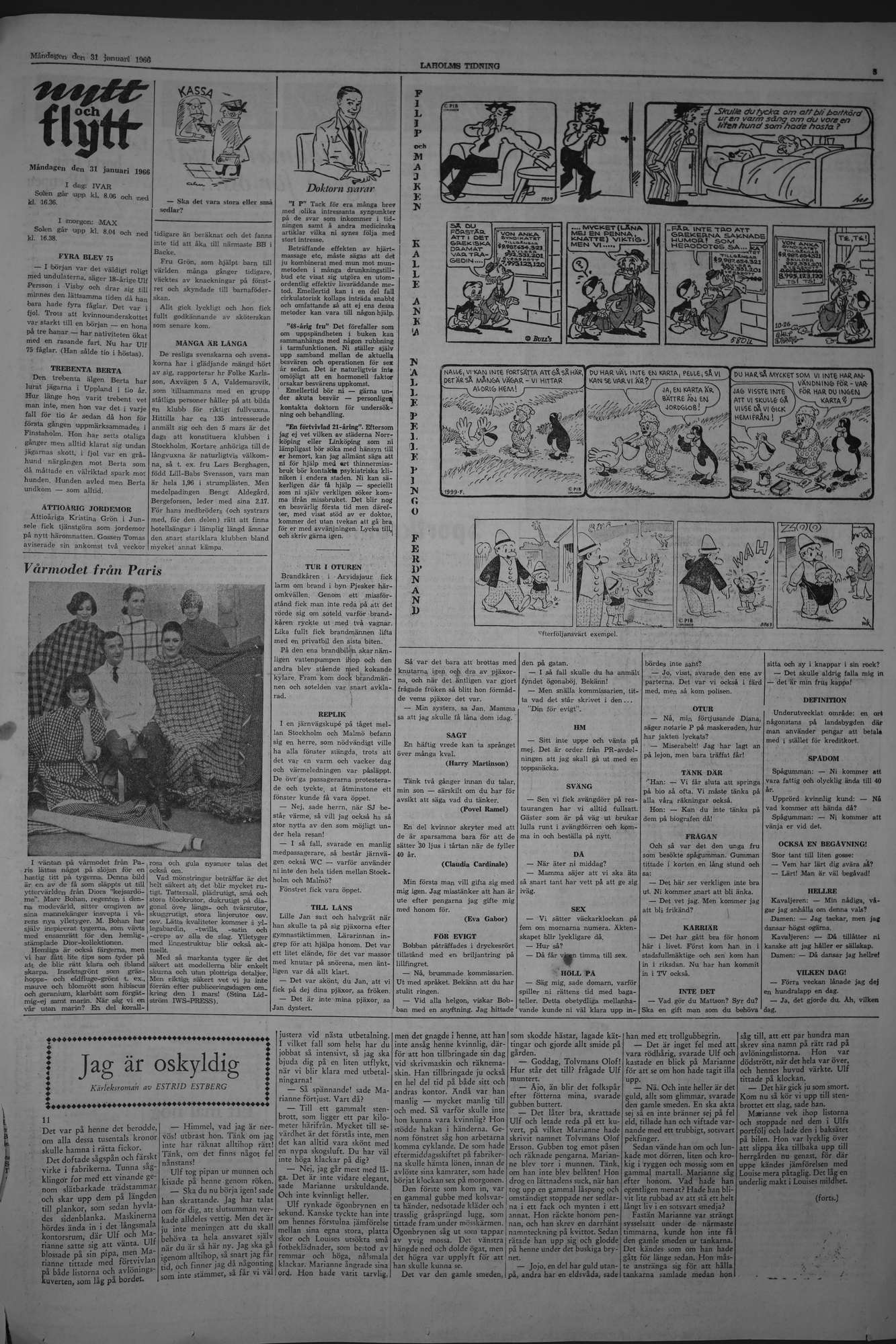 Laholms Tidning Måndag 31 januari 1966, sida 5