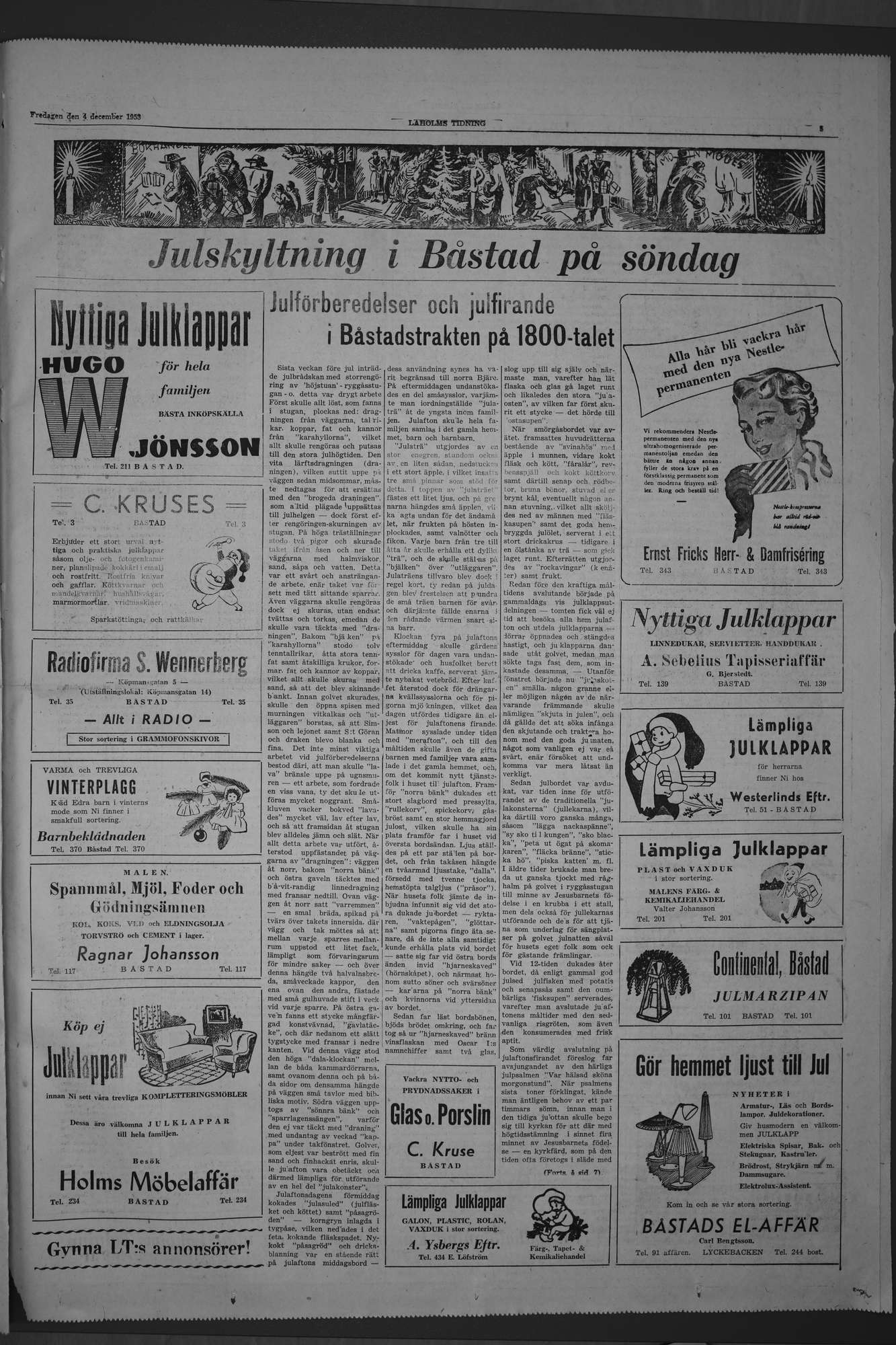 Laholms Tidning Fredag 4 december 1953, sida 5