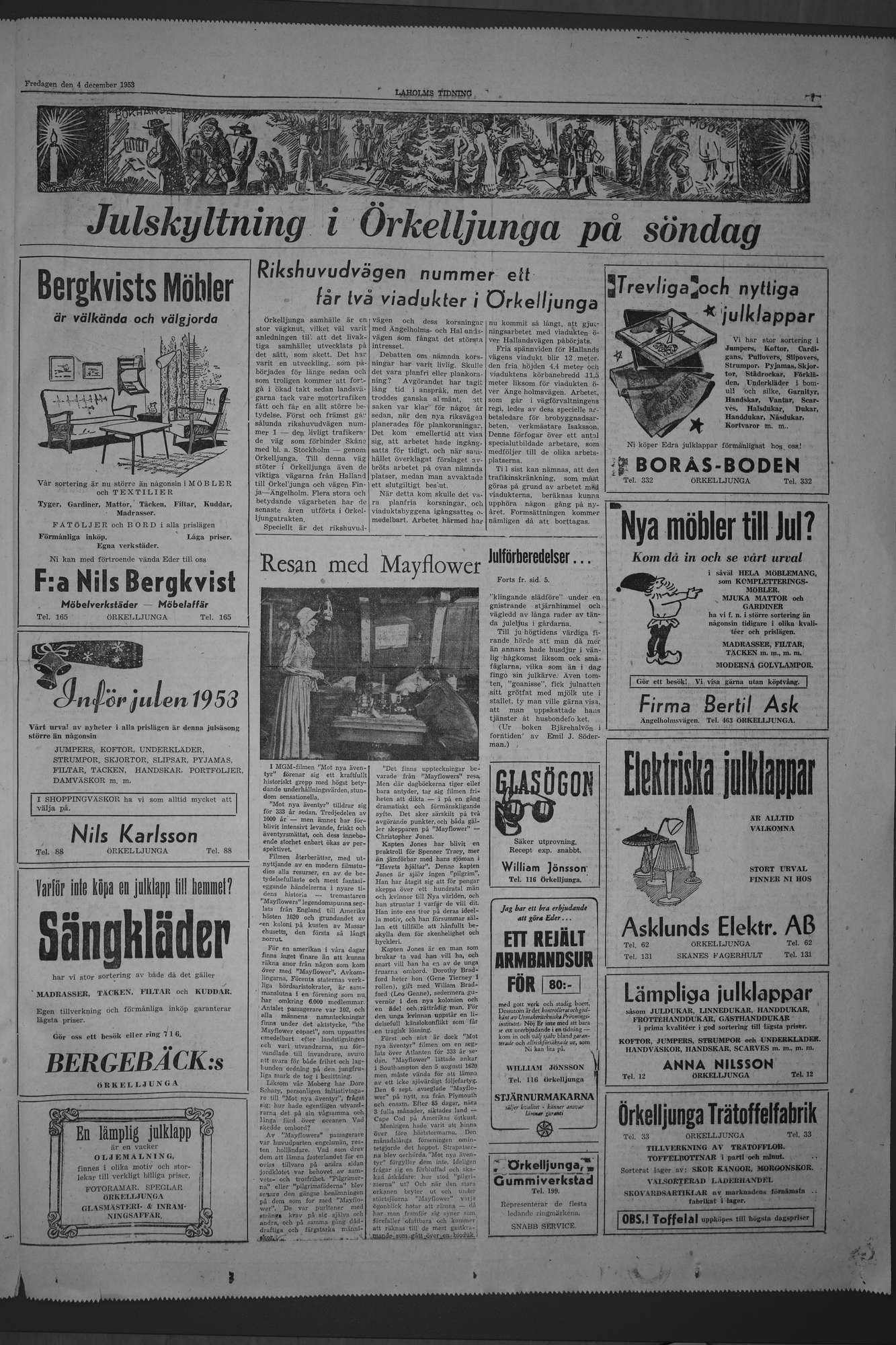 Laholms Tidning Fredag 4 december 1953, sida 7