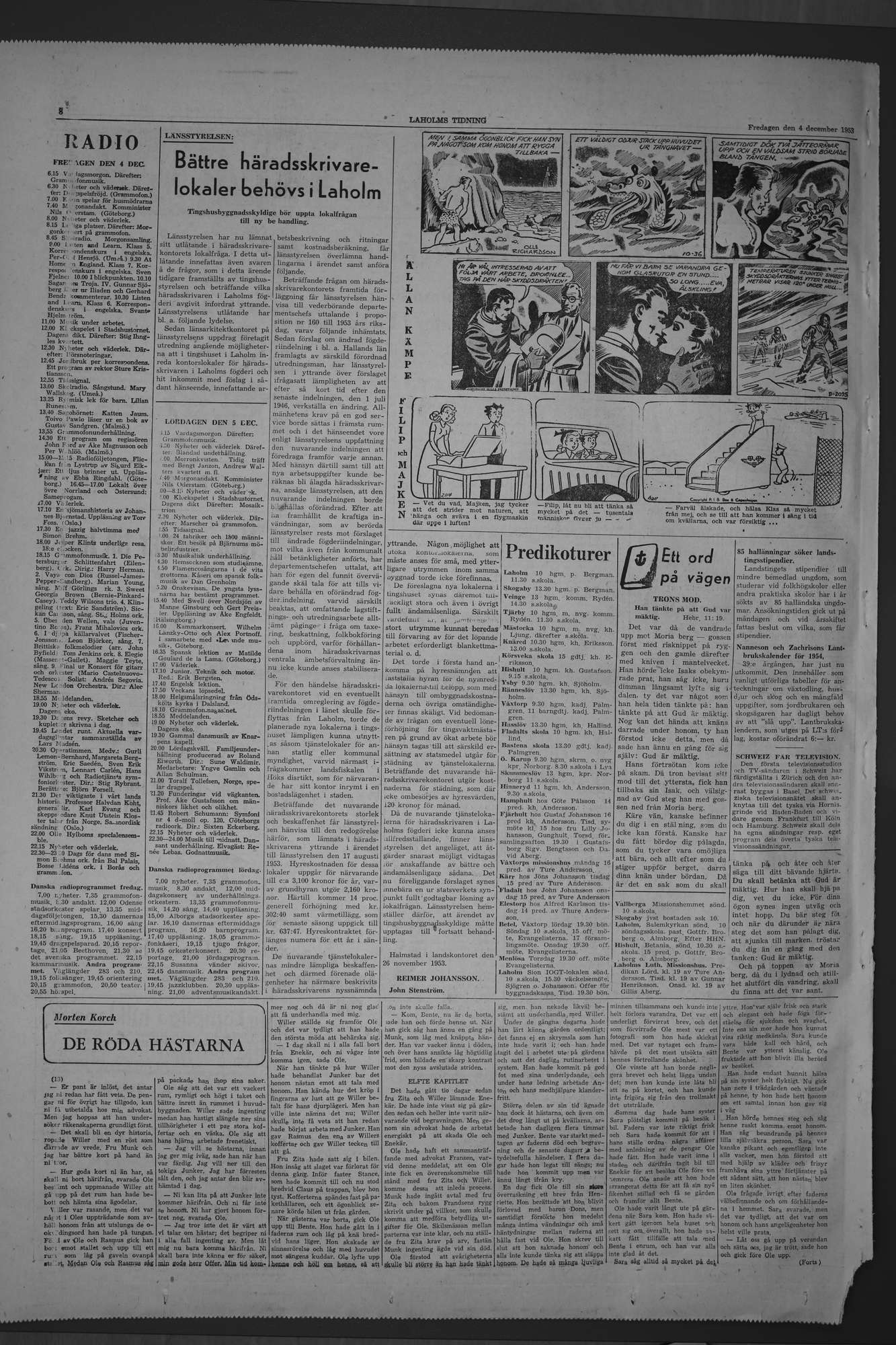 Laholms Tidning Fredag 4 december 1953, sida 8