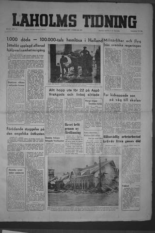 Förstasidan, Onsdag 4 februari 1953