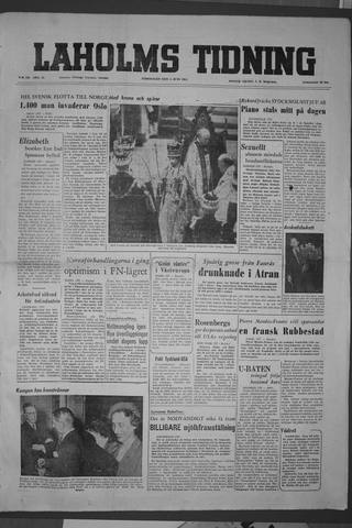 Förstasidan, Torsdag 4 juni 1953
