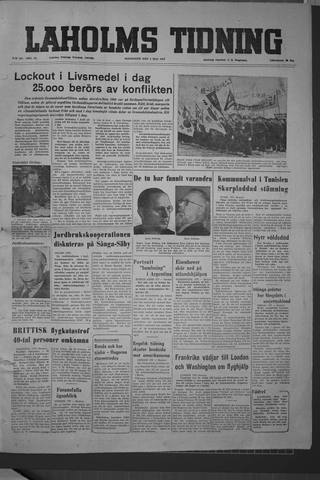 Förstasidan, Måndag 4 maj 1953