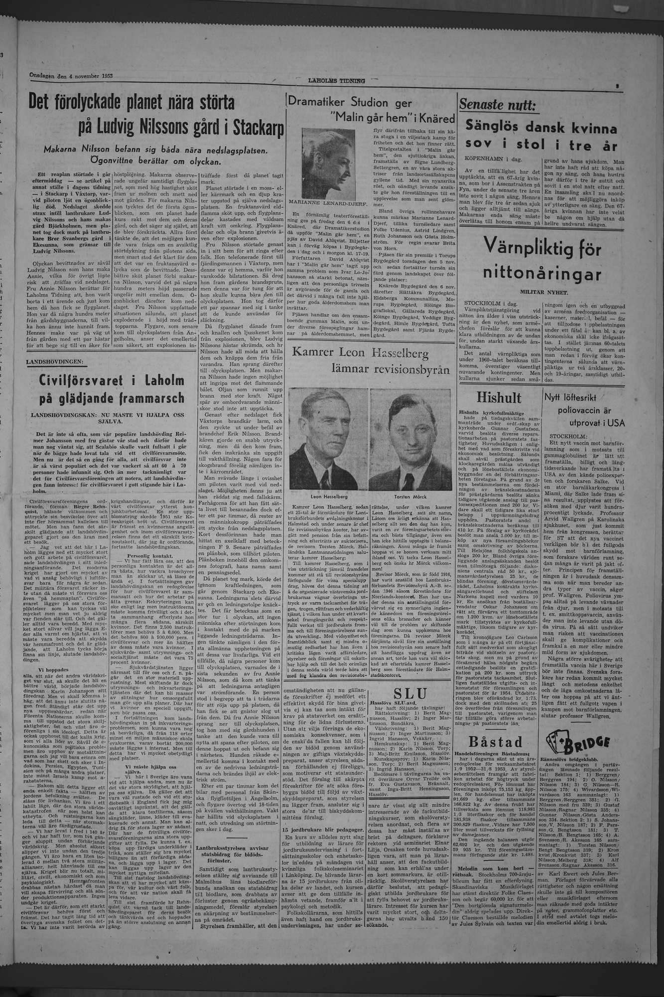 Laholms Tidning Onsdag 4 november 1953, sida 3