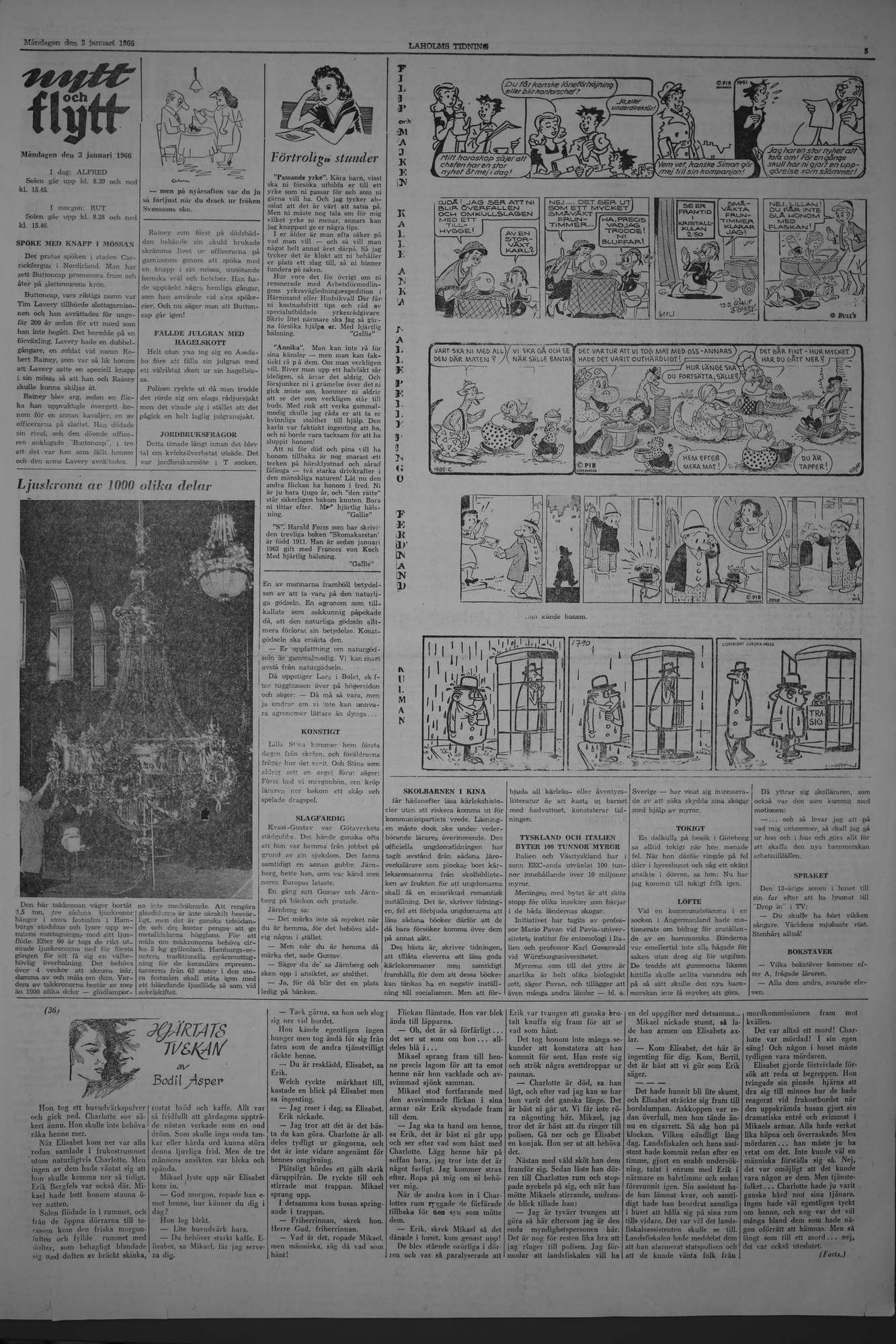 Laholms Tidning Måndag 3 januari 1966, sida 5