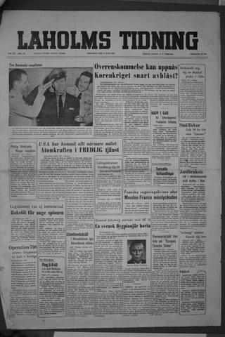 Förstasidan, Fredag 5 juni 1953