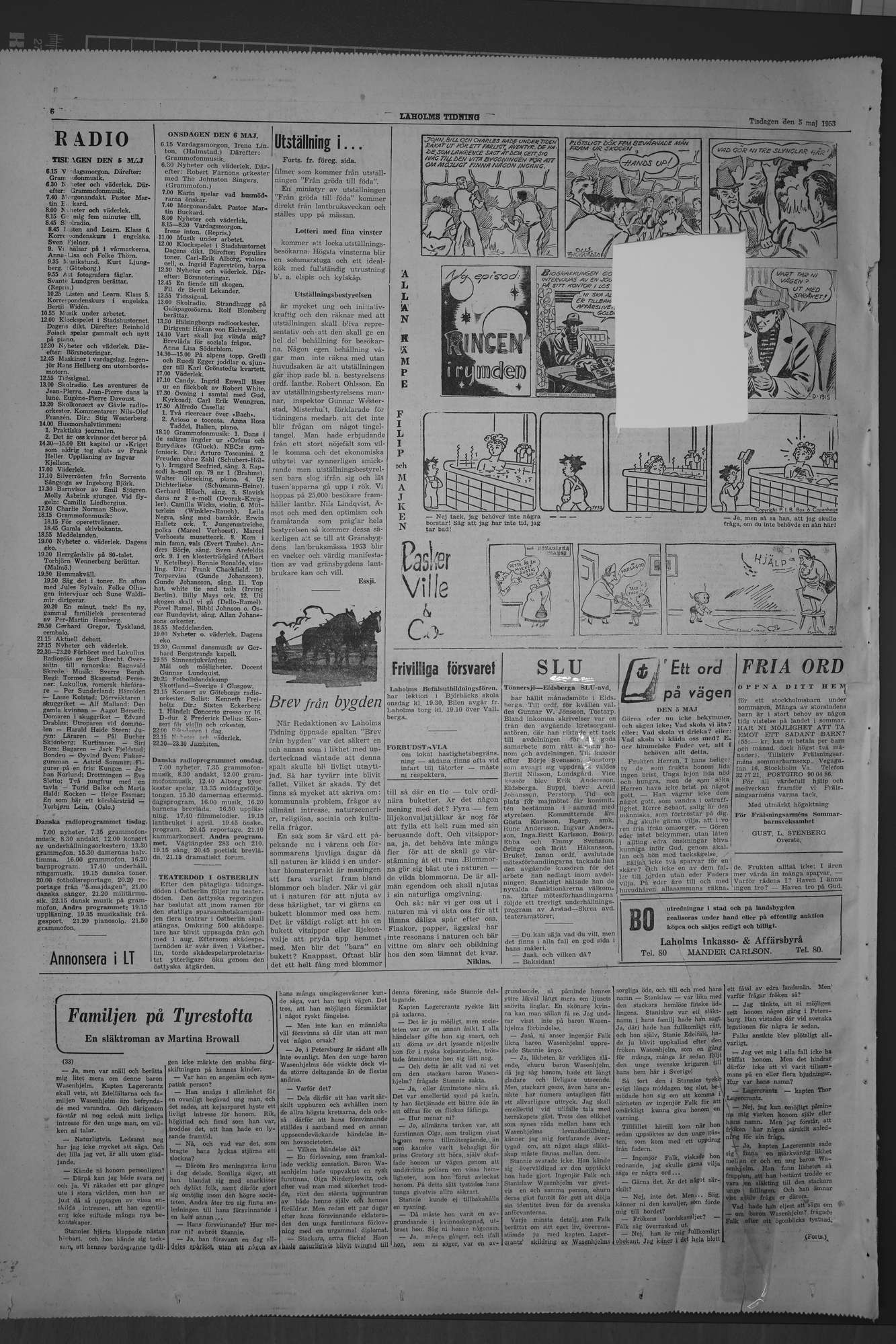 Laholms Tidning Tisdag 5 maj 1953, sida 6