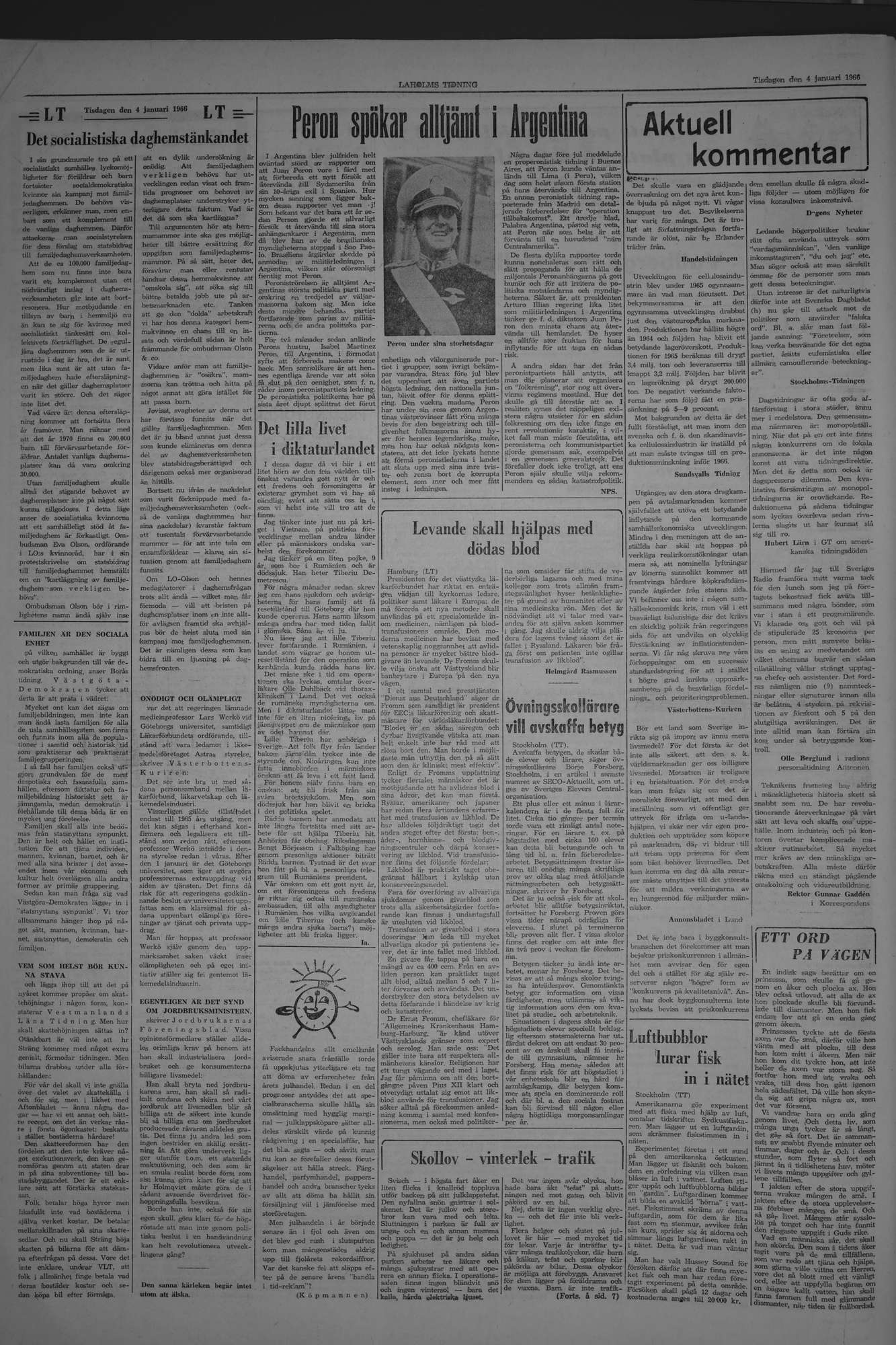 Laholms Tidning Tisdag 4 januari 1966, sida 4