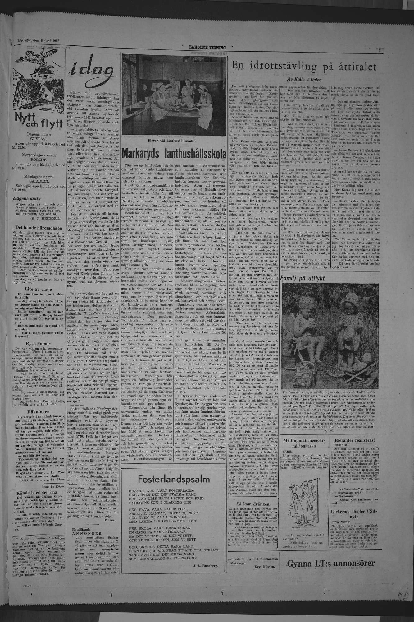 Laholms Tidning Lördag 6 juni 1953, sida 7