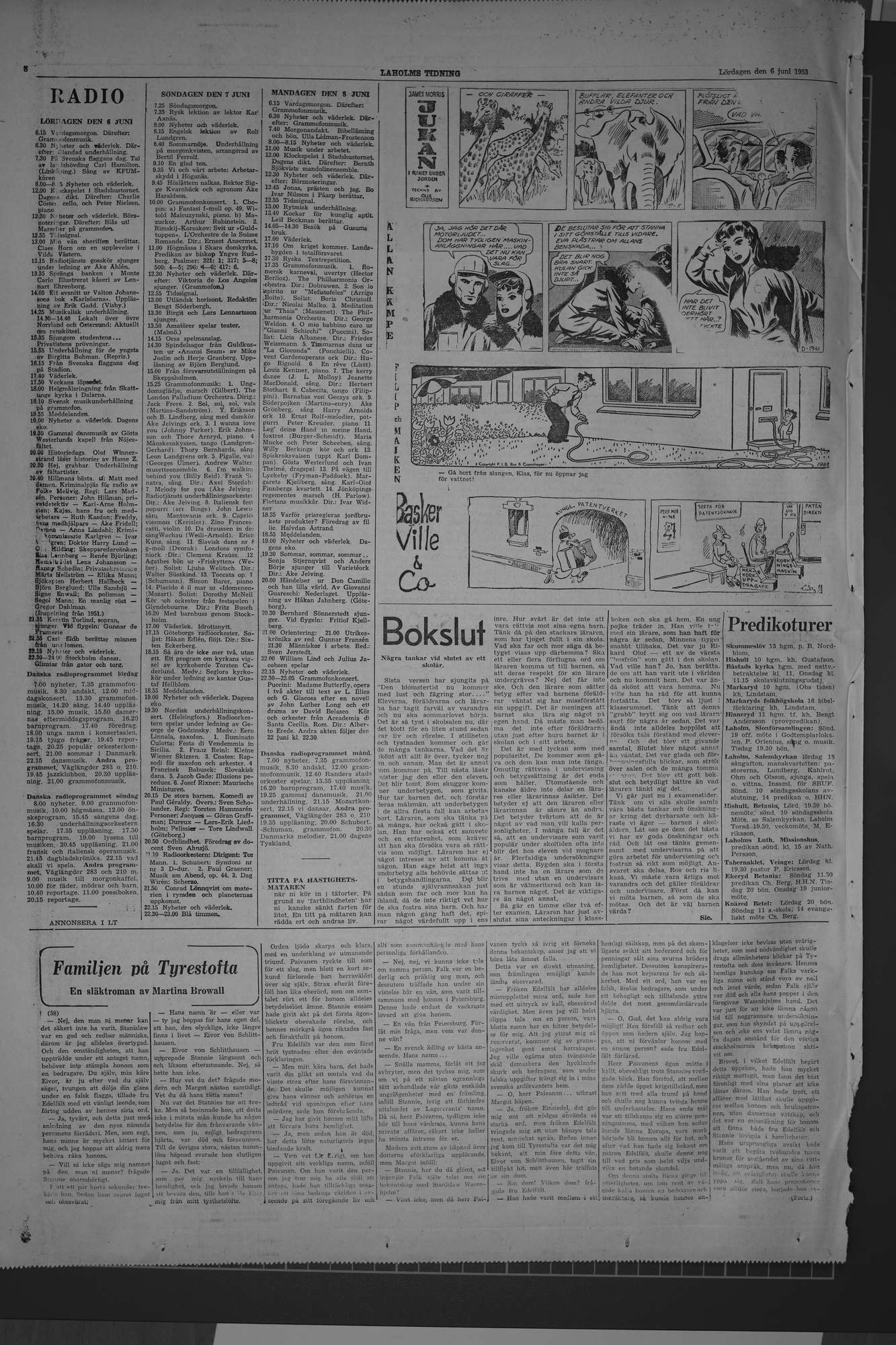 Laholms Tidning Lördag 6 juni 1953, sida 8