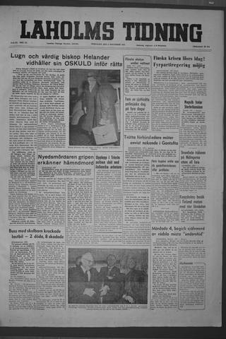 Förstasidan, Fredag 6 november 1953