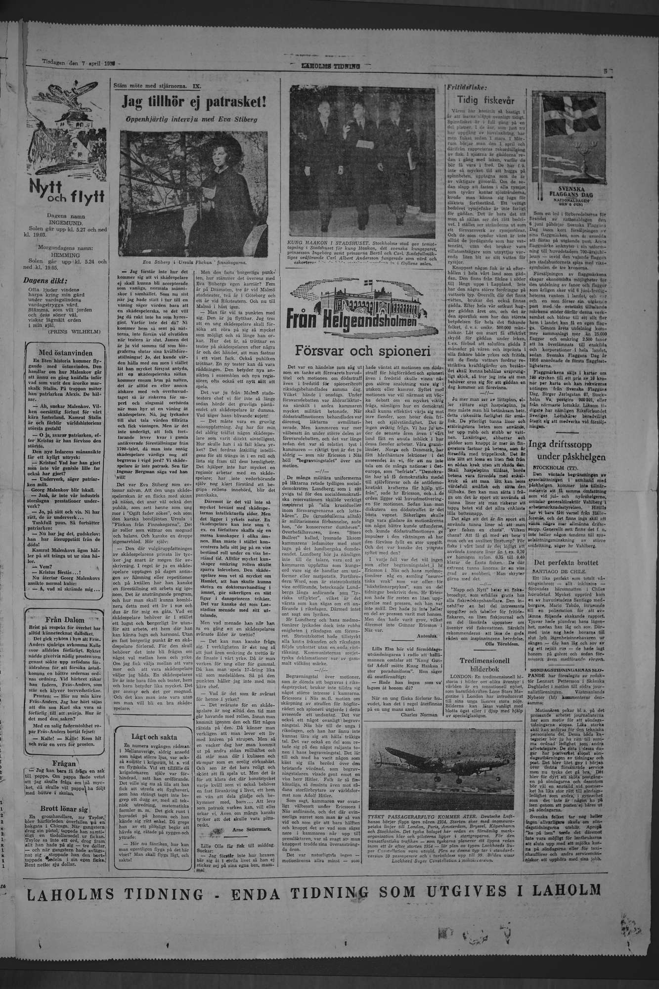 Laholms Tidning Tisdag 7 april 1953, sida 5