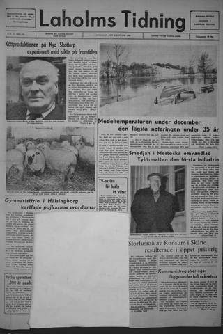 Förstasidan, Onsdag 5 januari 1966