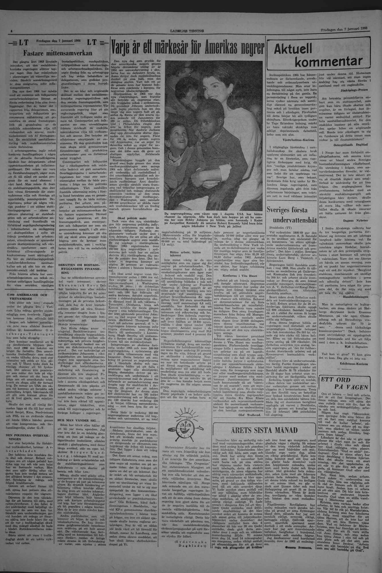 Laholms Tidning Fredag 7 januari 1966, sida 4