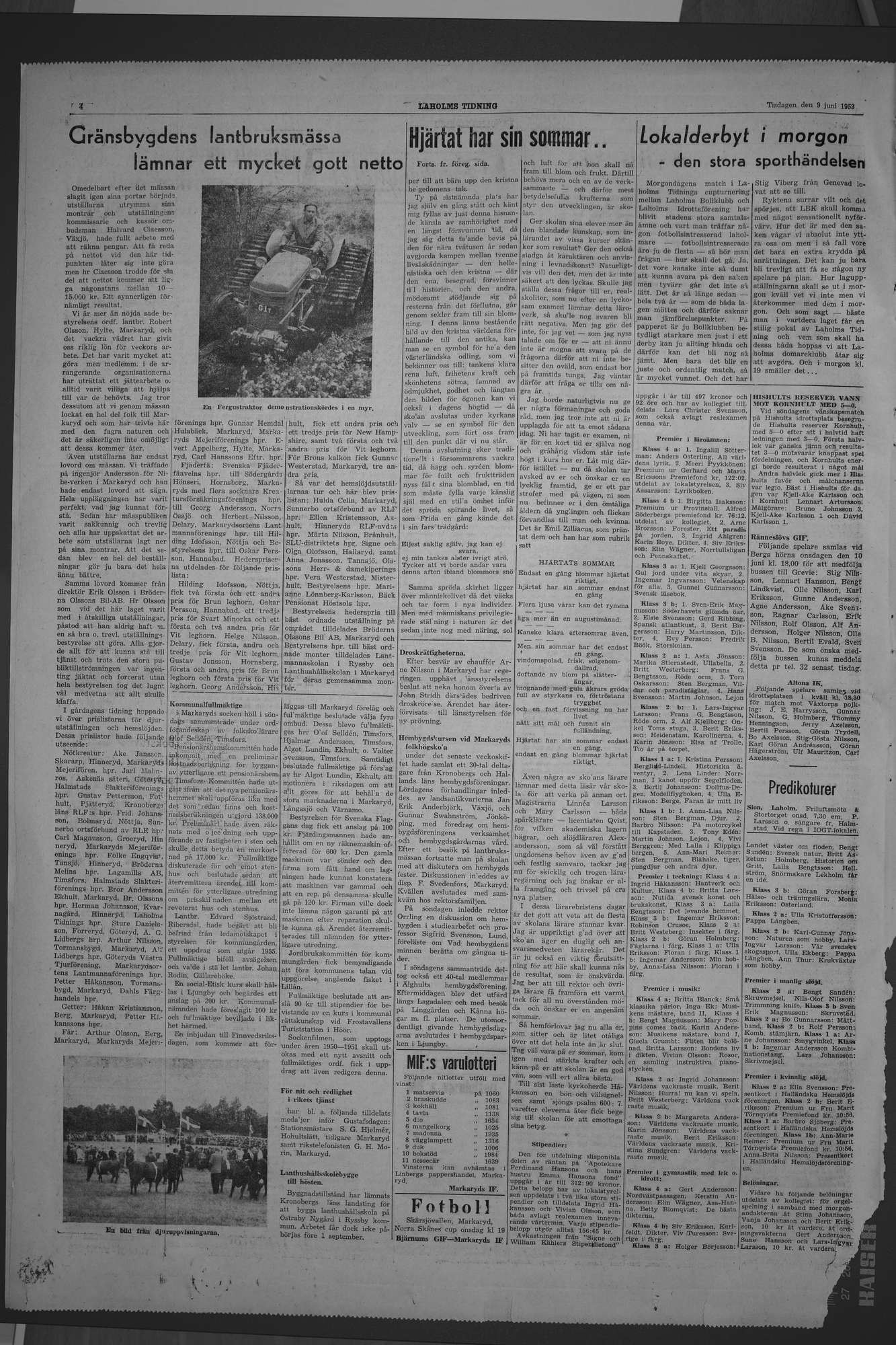 Laholms Tidning Tisdag 9 juni 1953, sida 4