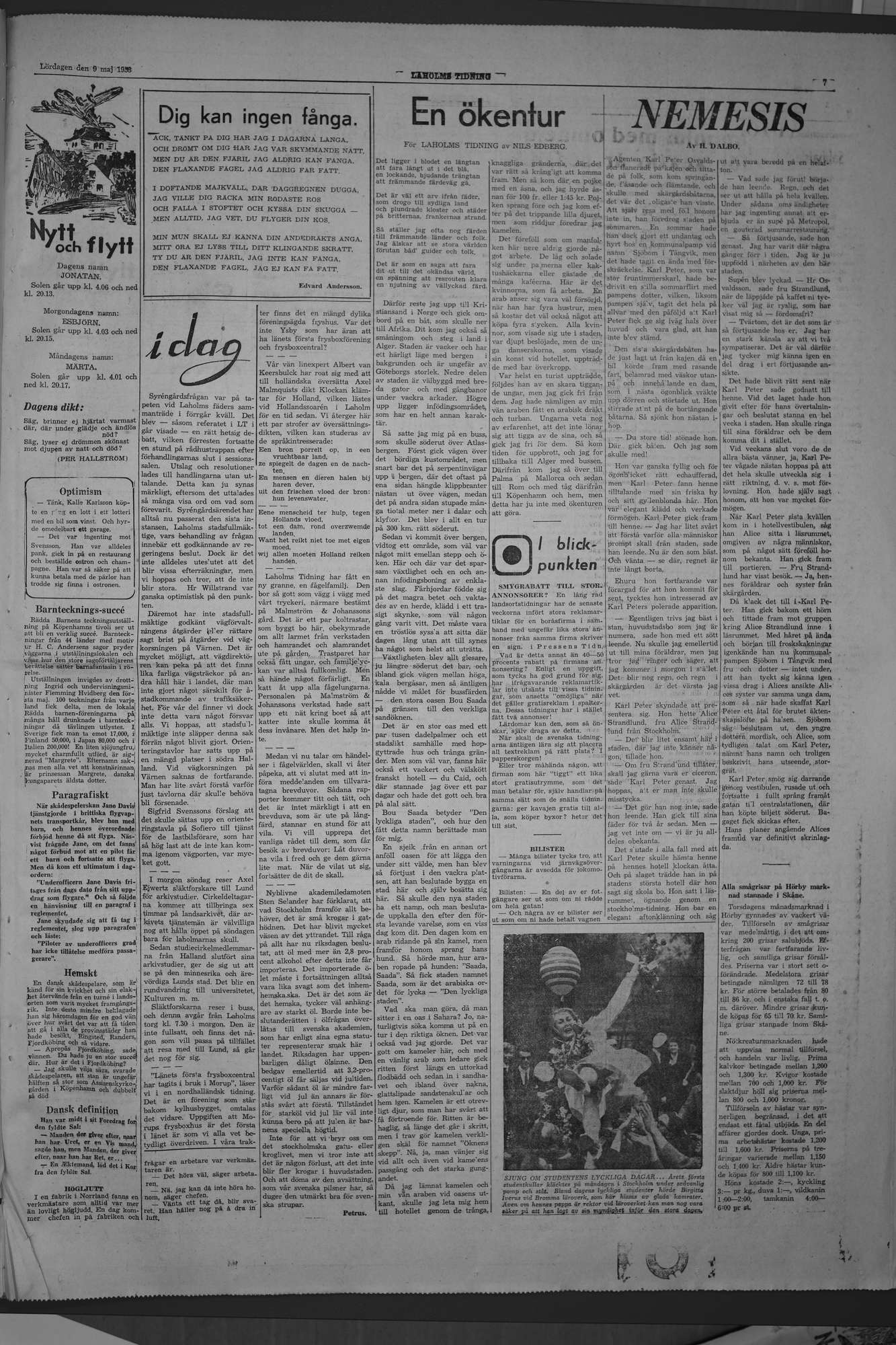Laholms Tidning Lördag 9 maj 1953, sida 7