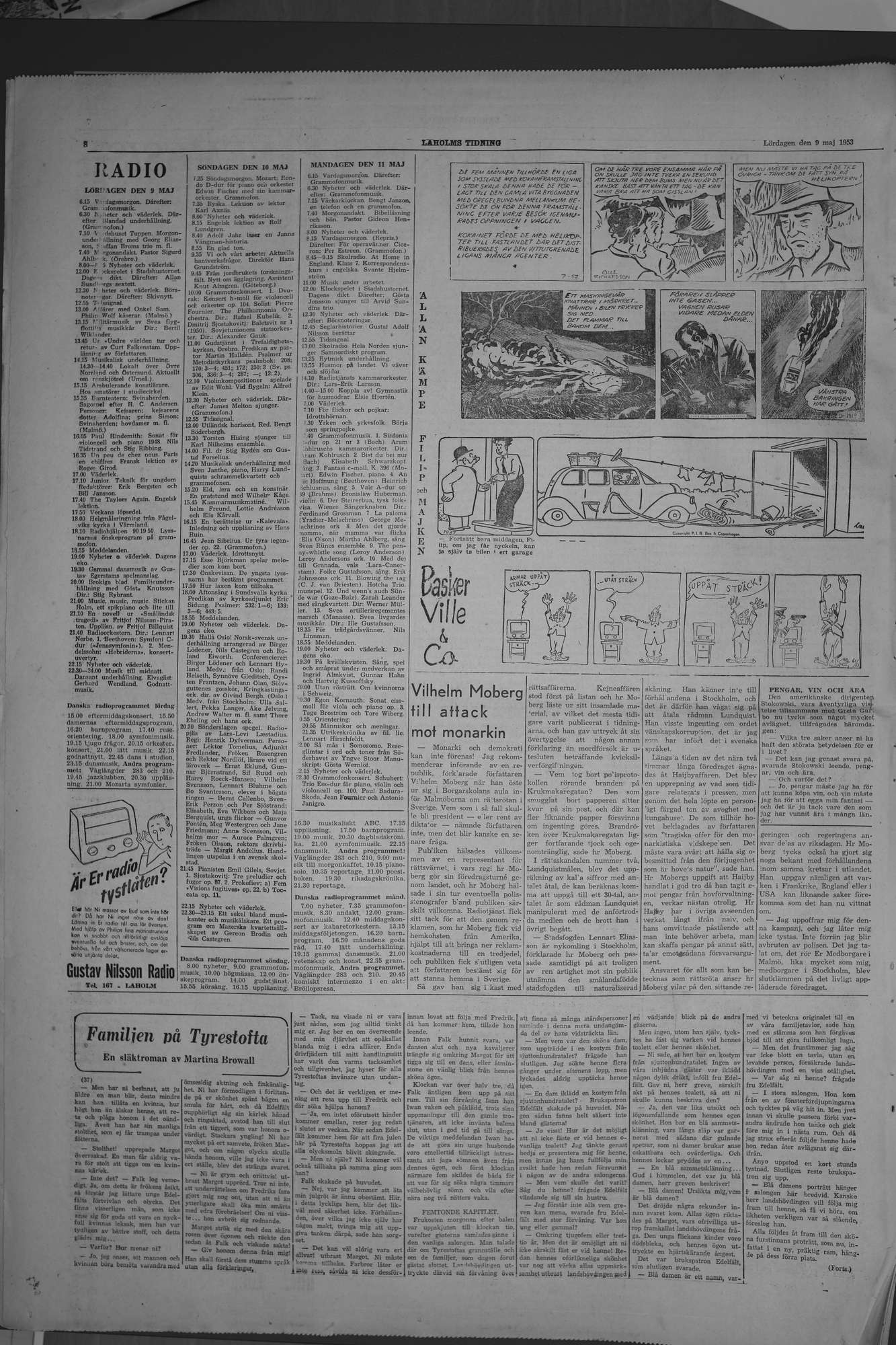 Laholms Tidning Lördag 9 maj 1953, sida 8