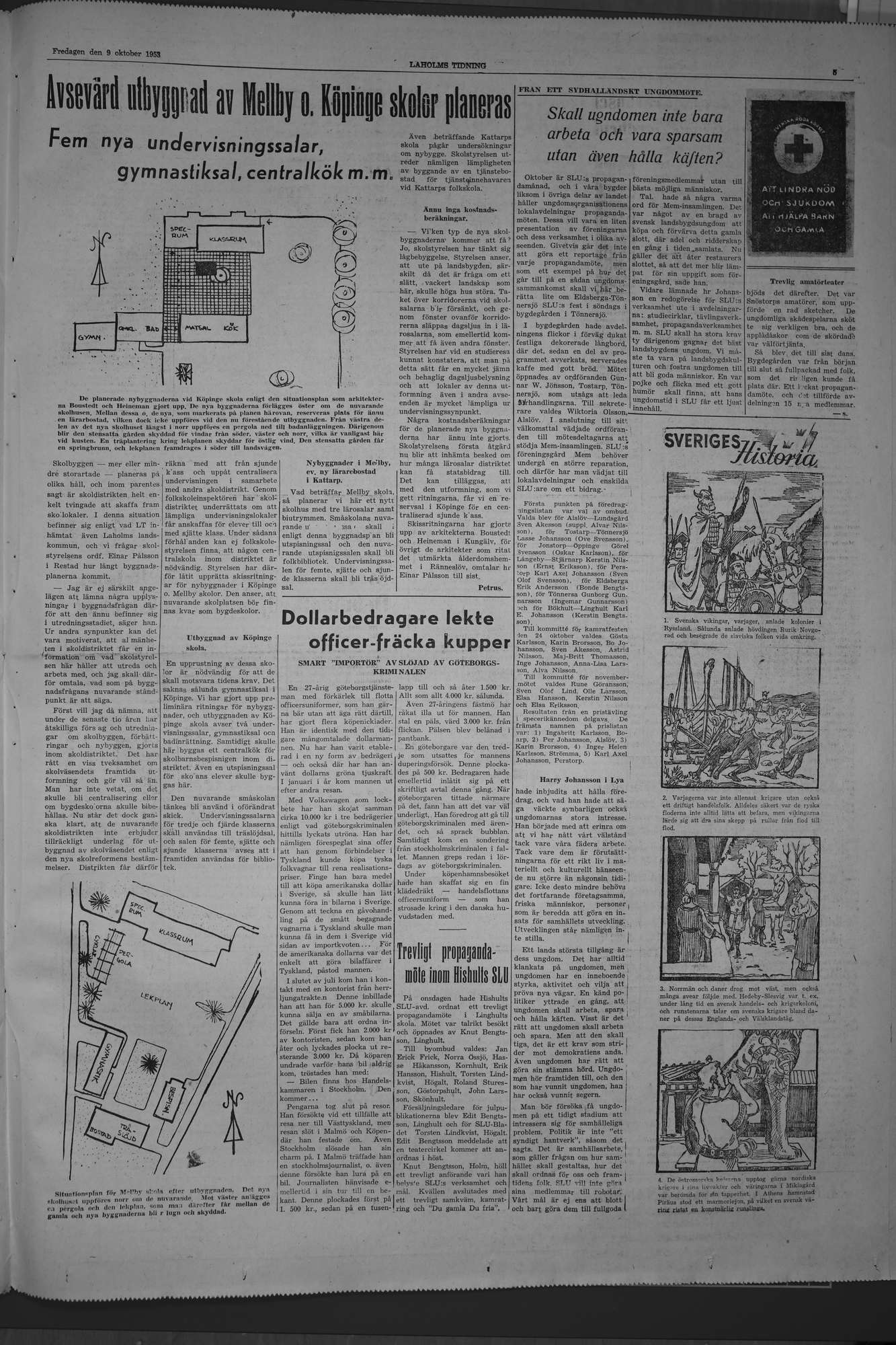 Laholms Tidning Fredag 9 oktober 1953, sida 5